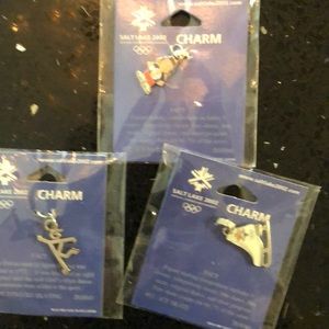 2002 Winter Olympics collectible charms (lot of 3)